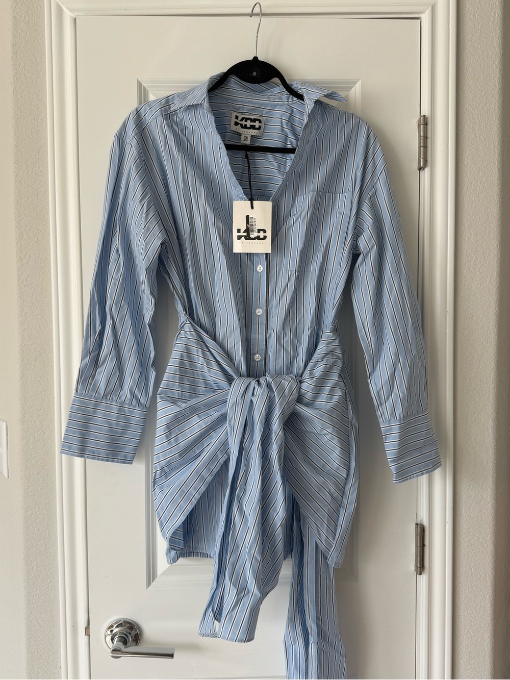 Target KBB by KAHLANA Long Sleeve The Tie Waist Shirtdress XS
